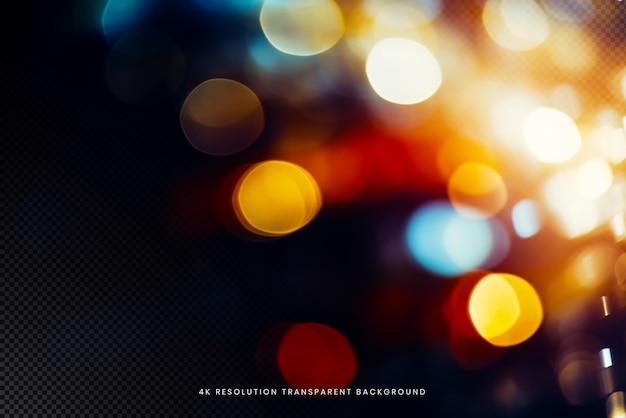 Abstract Bokeh Defocused Beam of Light on transparent background