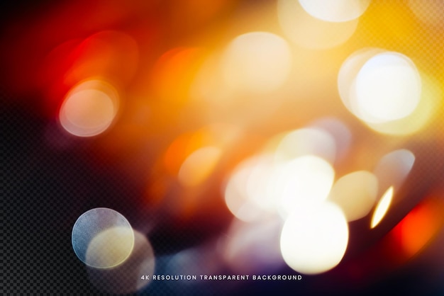 PSD abstract bokeh defocused beam of light on transparent background