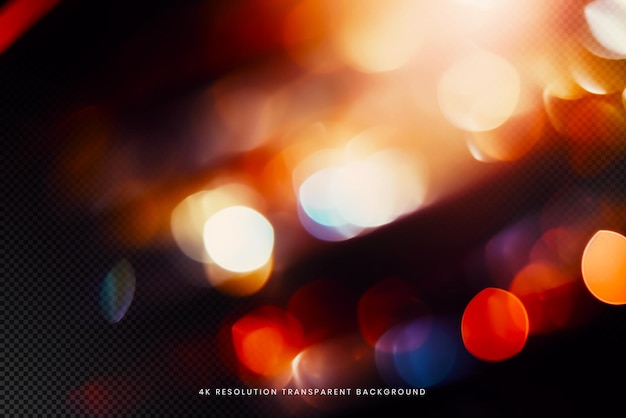 Abstract Bokeh Defocused Beam of Light on transparent background