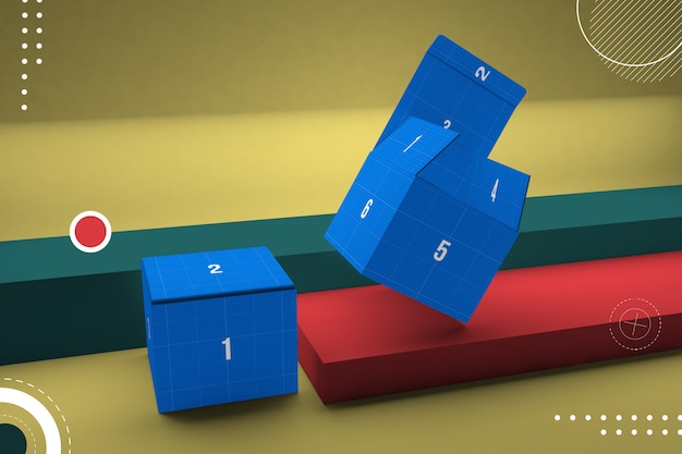 Abstract Boxes Mockup