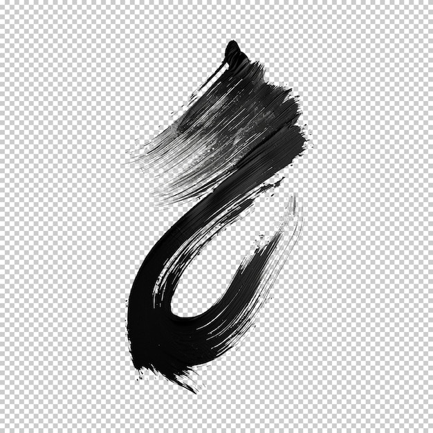 PSD abstract brush hand painted brush strokes paintbrush grunge design isolated transparent background