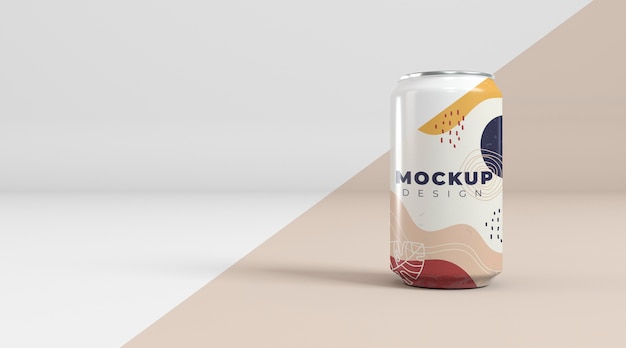 Abstract can packaging concept mock-up