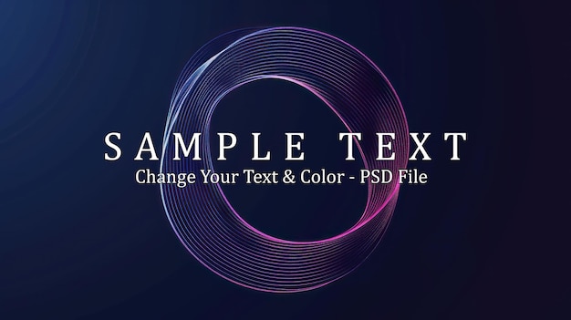 PSD abstract circular design with vibrant hues