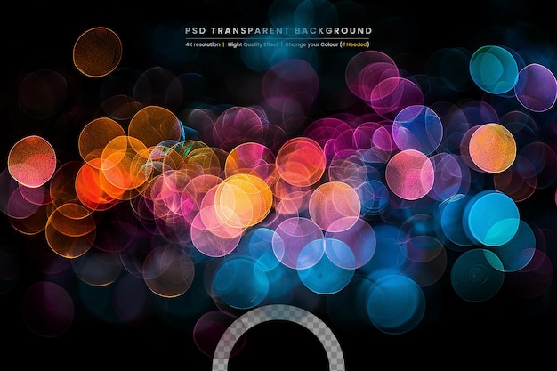 PSD abstract colorful frame of circles