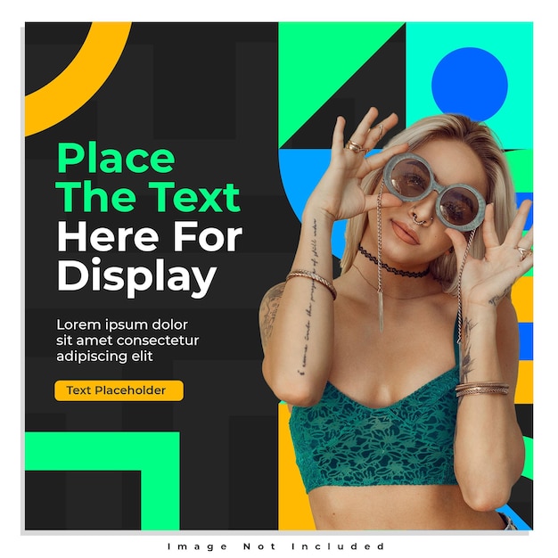 Abstract Colorful Social Media Feed Template