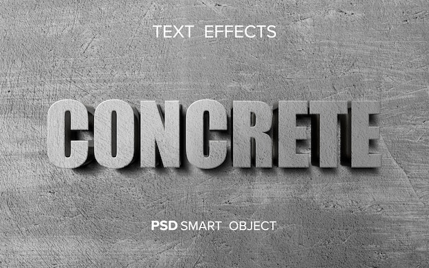 Abstract concrete text effect