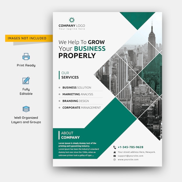 Abstract corporate business flyer