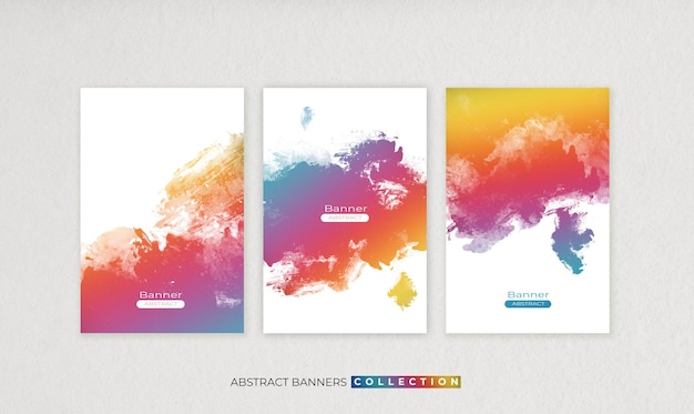 Abstract creative commercial banner template design