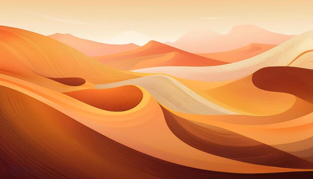 PSD abstract desert landscape with warm sandy tones