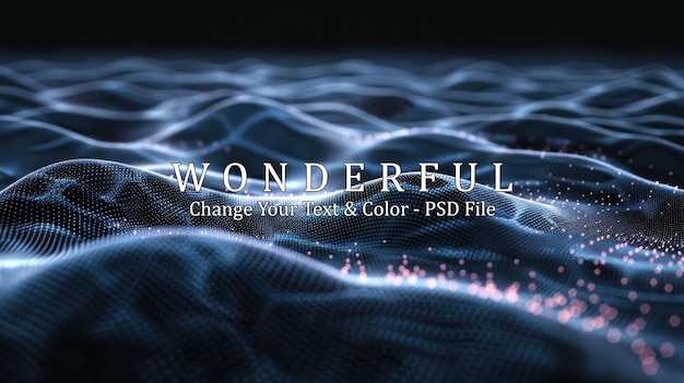 PSD abstract digital wave background