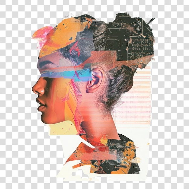 PSD abstract double exposure portrait