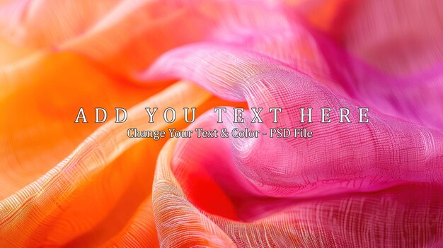 PSD abstract fabric texture with orange and pink gradient