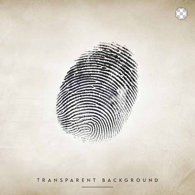 PSD abstract fingerprint texture isolated on transparent background