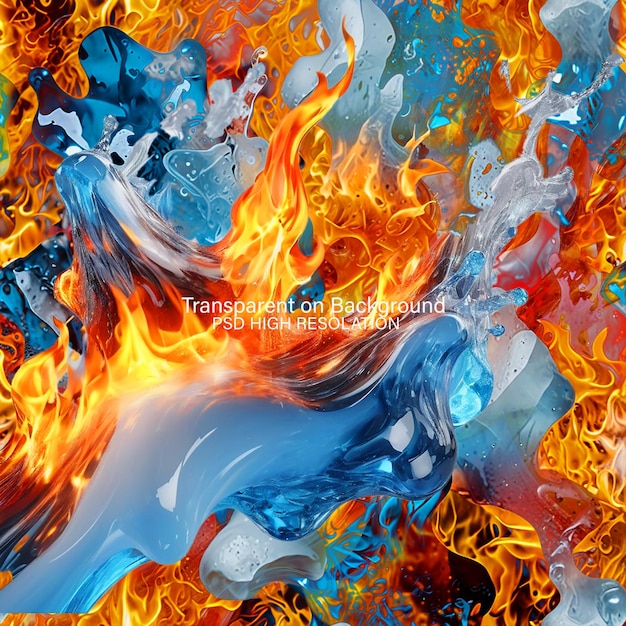 PSD abstract fire background abstract colorful fire background abstract smoke on transparent background