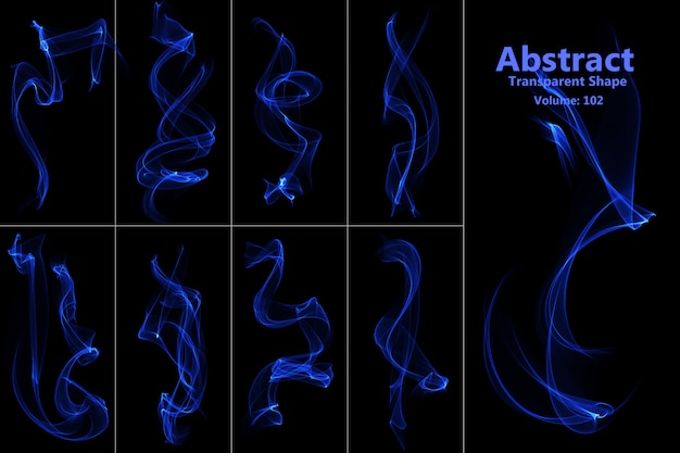 Abstract flames isolated shape