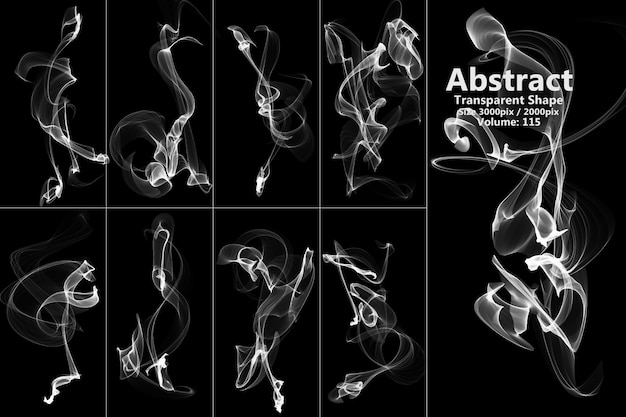 Abstract flames isolated shape