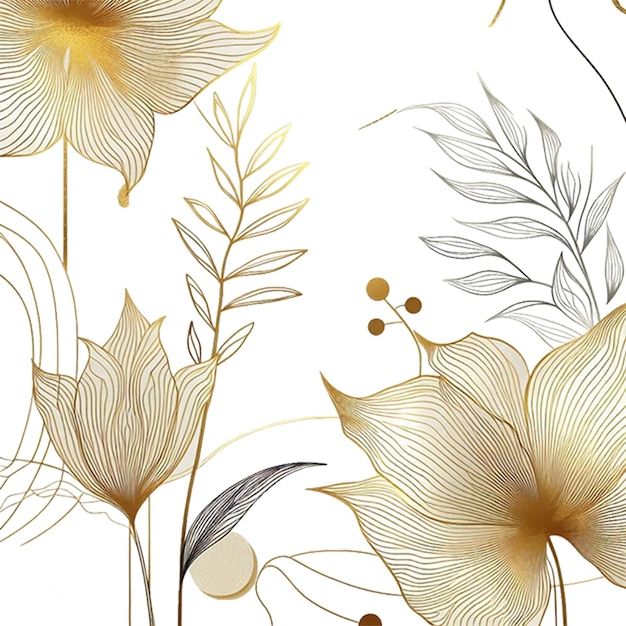 PSD abstract floral art background vector isolated on transparent background