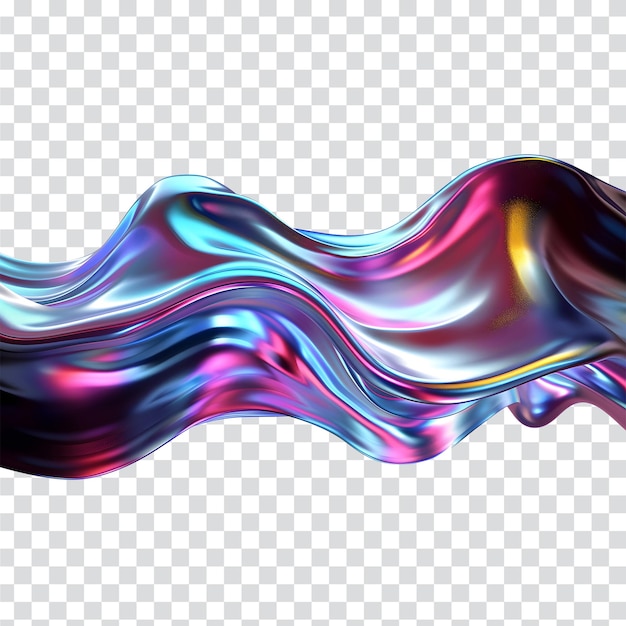 abstract fluid colorful wave background transparent