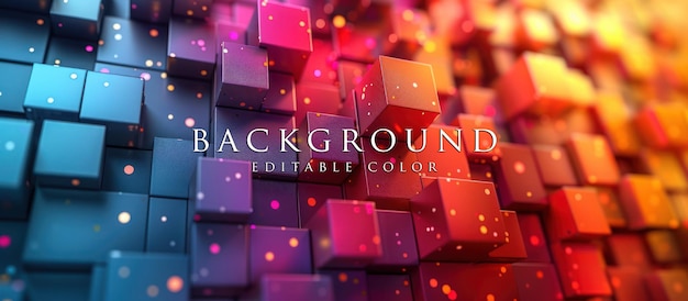 PSD abstract geometric background with colorful cubes