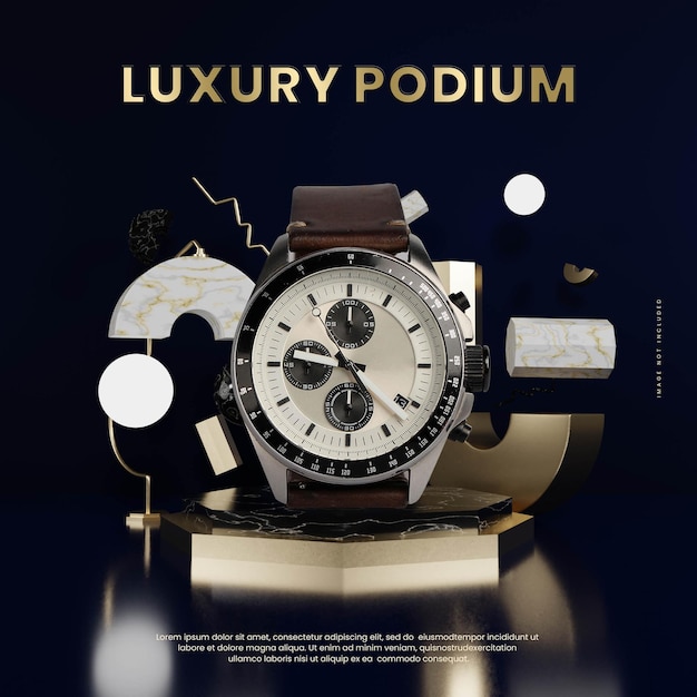 PSD abstract geometric luxury podium