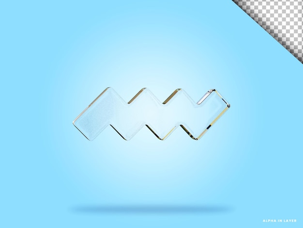 Abstract geometric shape futuristic dispersion glass material design 3d rendering