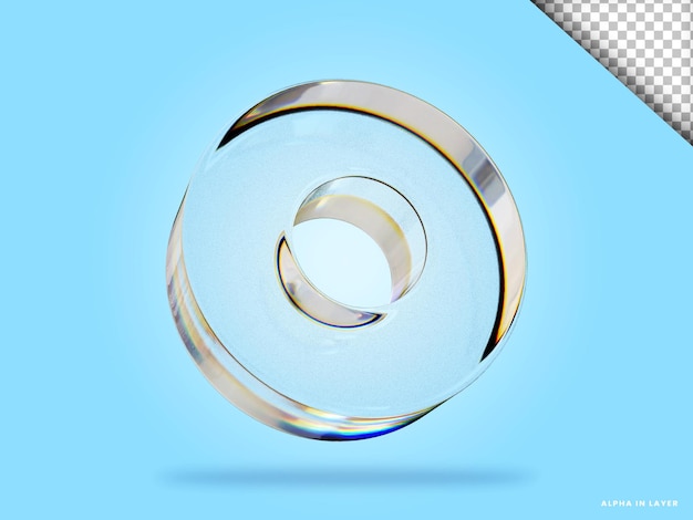 Abstract geometric shape futuristic dispersion glass material design 3d rendering