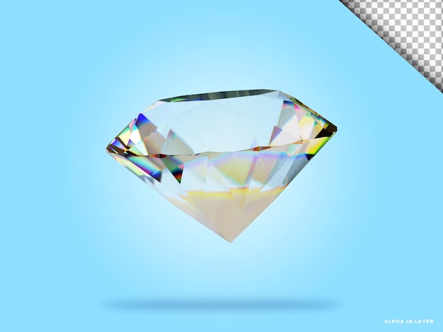 Abstract geometric shape futuristic dispersion glass material design 3d rendering