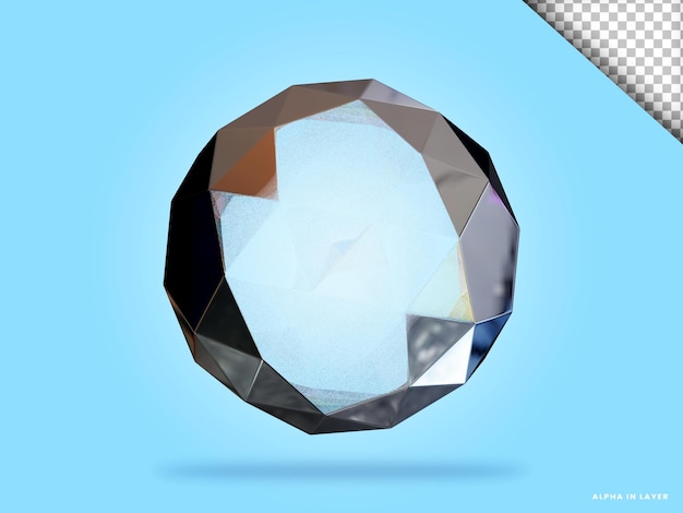 Abstract geometric shape futuristic dispersion glass material design 3d rendering