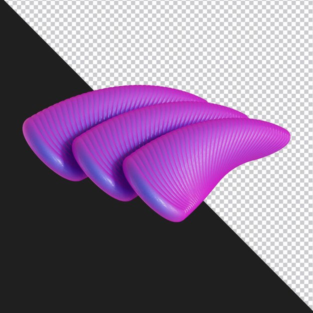 Abstract geometric shape futuristic gradient material design 3d rendering