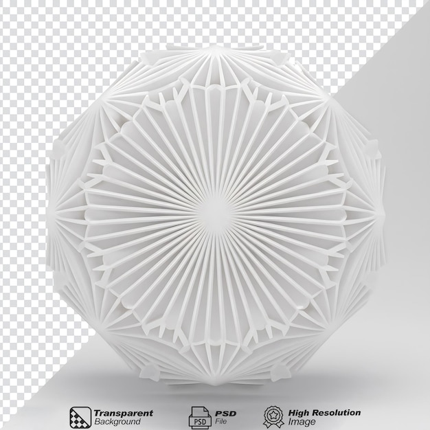 PSD abstract geometry white isolated on transparent background