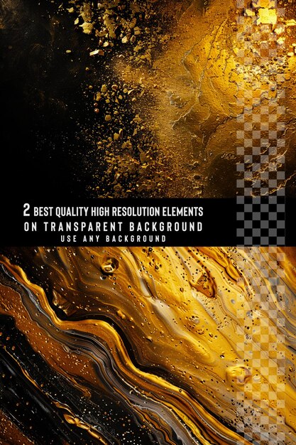 Abstract gold and brown background with space for texture on transparent background