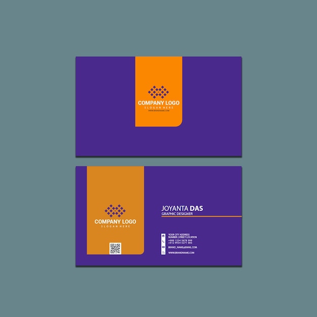 Abstract gradient business card template