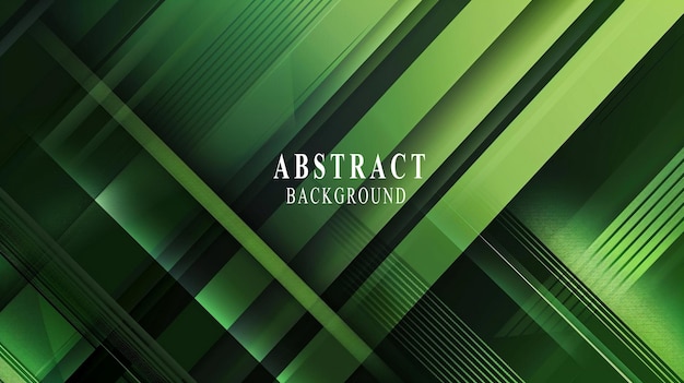 PSD abstract green background with diagonal lines and geometric shapes for modern design