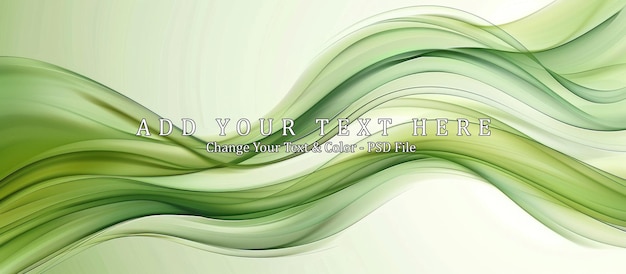 PSD abstract green waves background