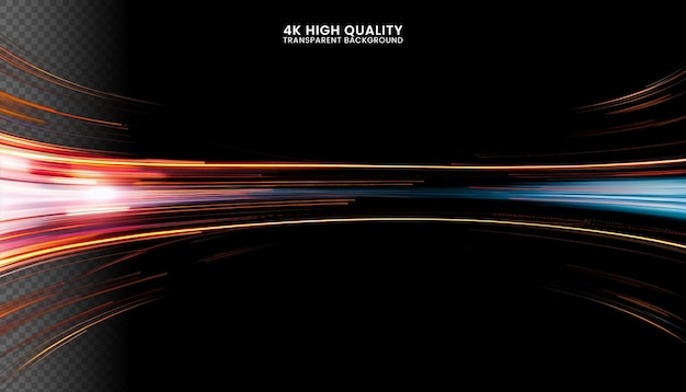 PSD abstract high speed dynamic motion trails light effect on a black background