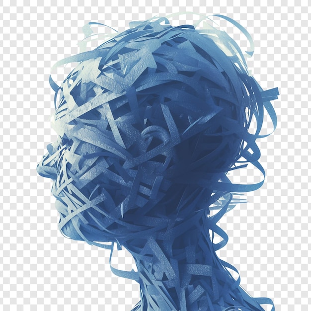 PSD abstract human form made of paper