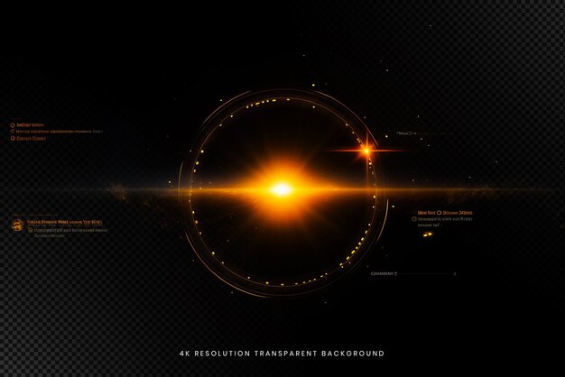 PSD abstract lens flare in transparent background