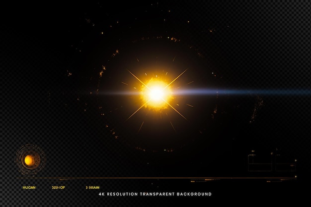 PSD abstract lens flare in transparent background