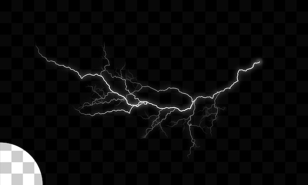 Abstract lightning transparent background design