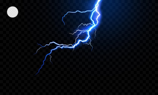 Abstract lightning transparent background design