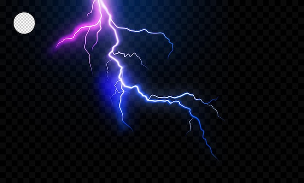 Abstract lightning transparent background design