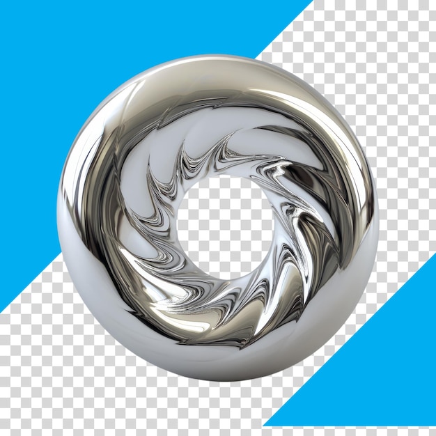 PSD abstract metallic torus with reflective surface