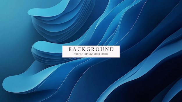 PSD abstract modern blue on black background with line curve design