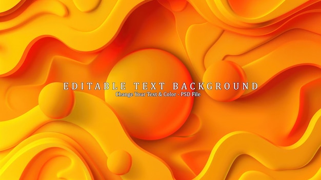 PSD abstract orange and yellow 3d design