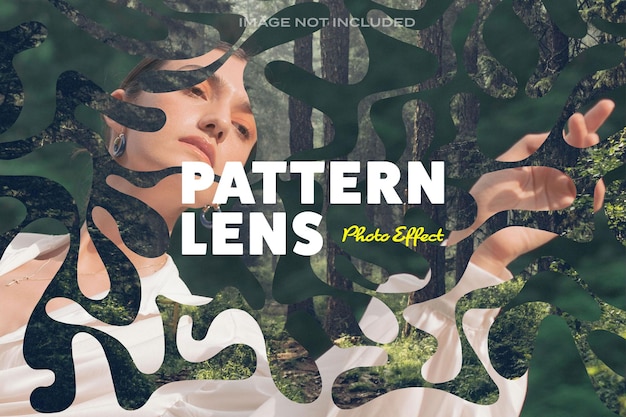 Abstract pattern lens photo effect