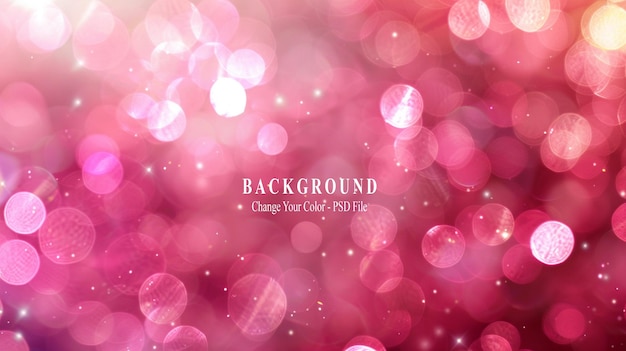 Abstract pink background with defocused lights and bokeh effect Valentines Day concept