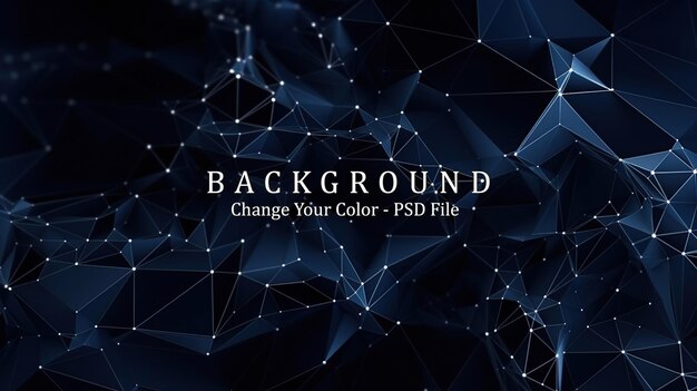 PSD abstract polygonal space low poly dark background generative ai