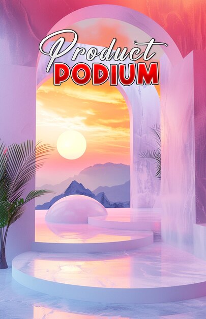 abstract product podium poster background