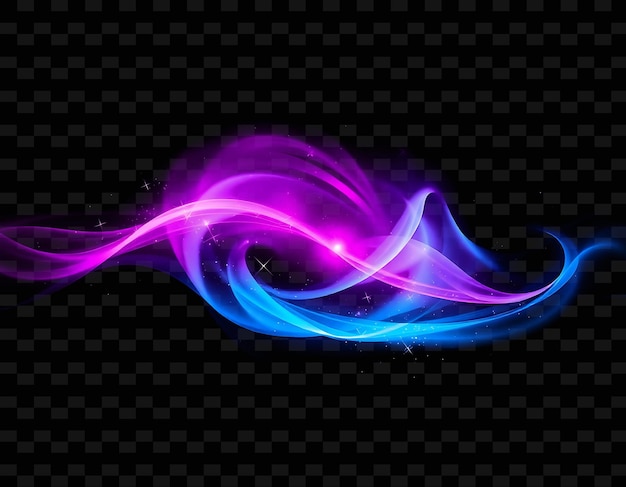 abstract purple and blue wave on a black background