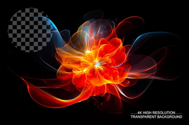 Abstract Radioactivity Glowing high speed photography transparent background